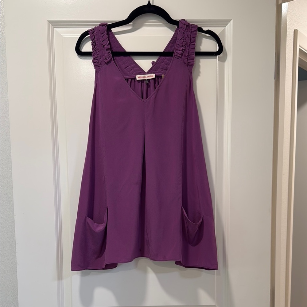 Rebecca Taylor Purple Sleeveless Blouse